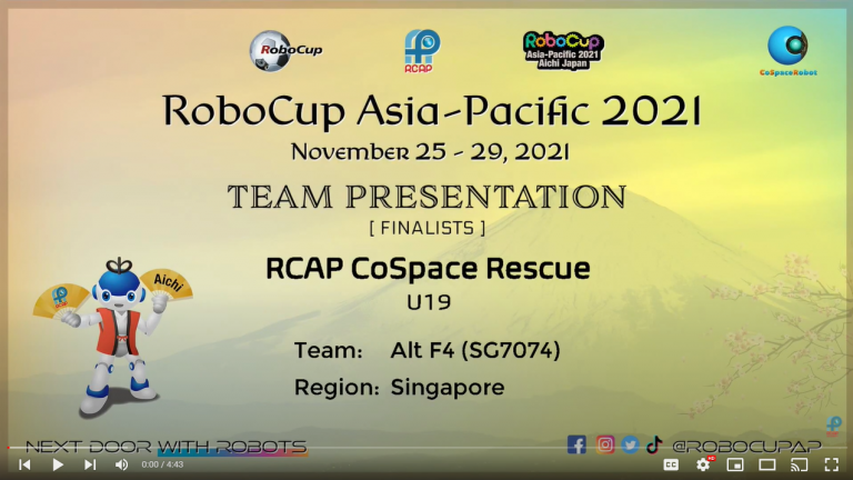 RCAP CoSpace Rescue U19&Uni Teams Presentation @ RCAP 2021 Aichi Japan